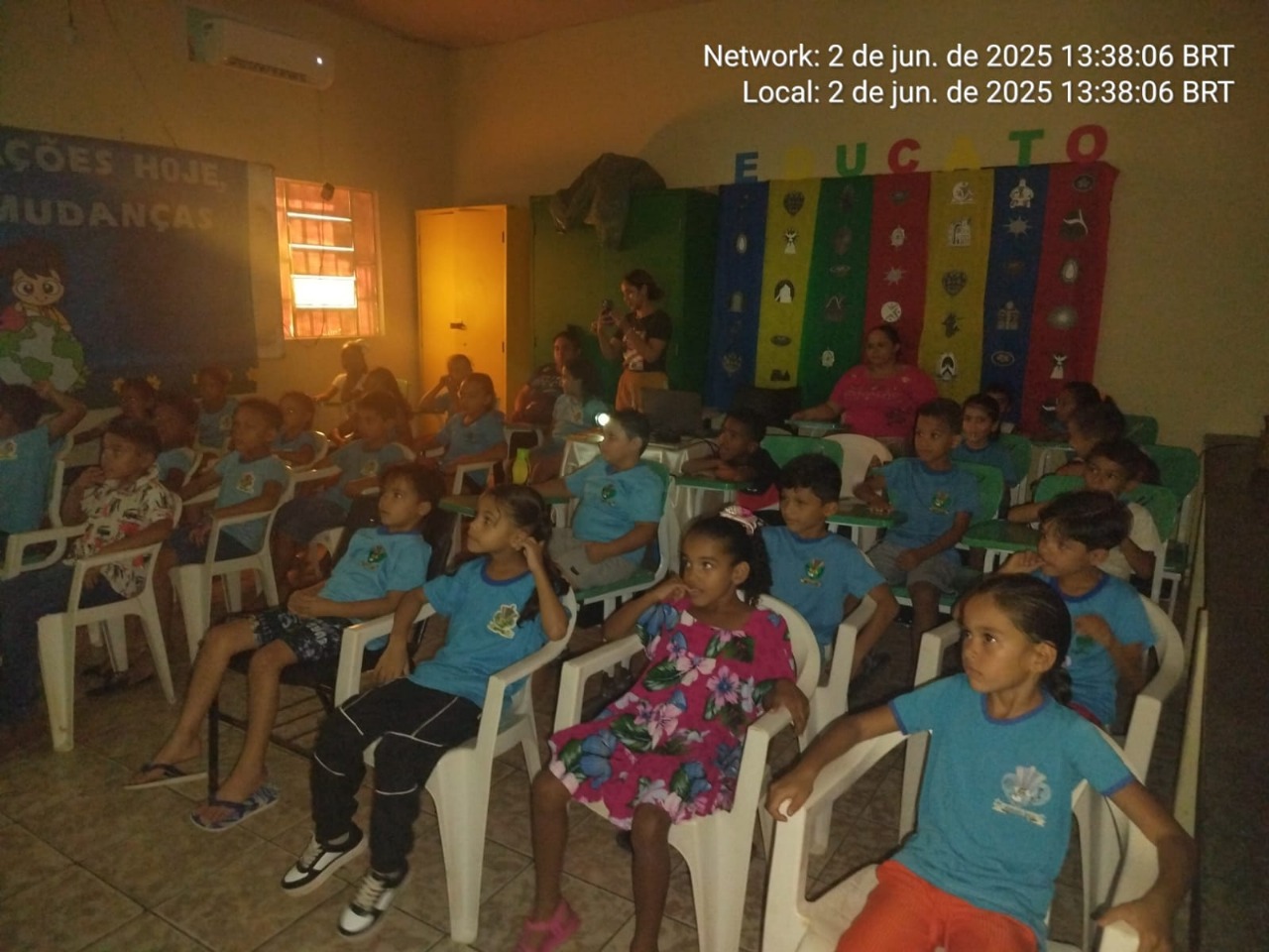 Cinema Ambiental leva educação e conscientização para crianças da Escola Municipal Criança Feliz